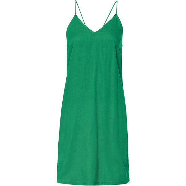 Bonprix Krótka sukienka z elastycznymi ramiączkami zielony opal