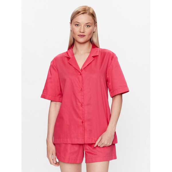Seidensticker Piżama Oversized Pajama Short Set Różowy Loose Fit