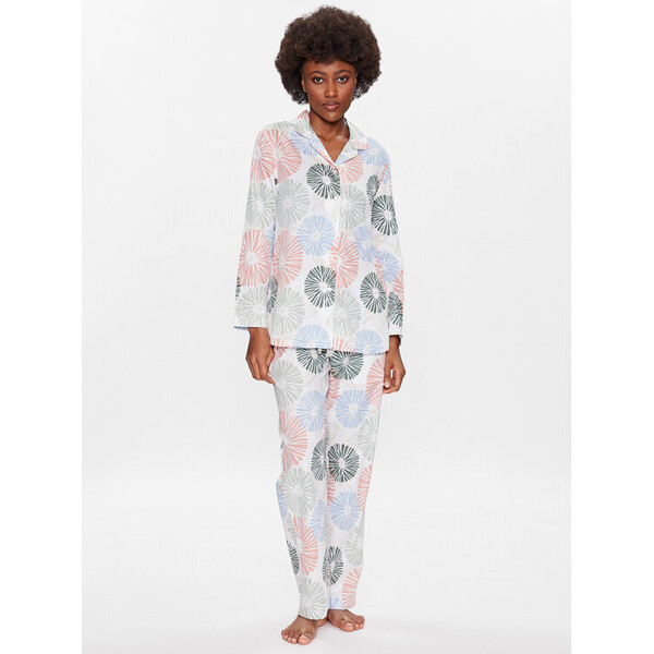 Seidensticker Piżama Classic Woven Satin Pajama Set Kolorowy Straight Fit