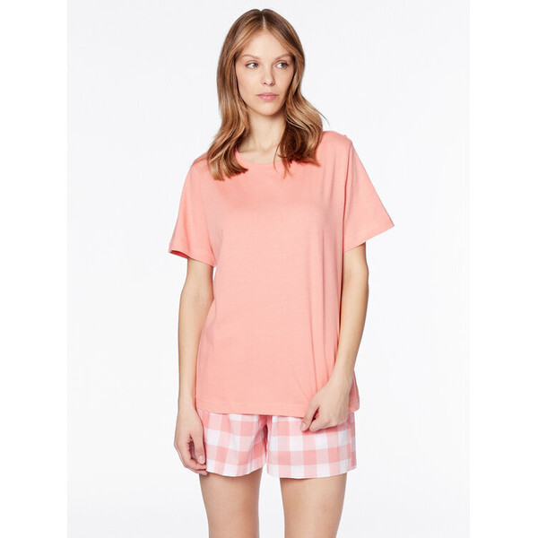 Seidensticker Piżama Short Pajama Set Różowy Straight Fit