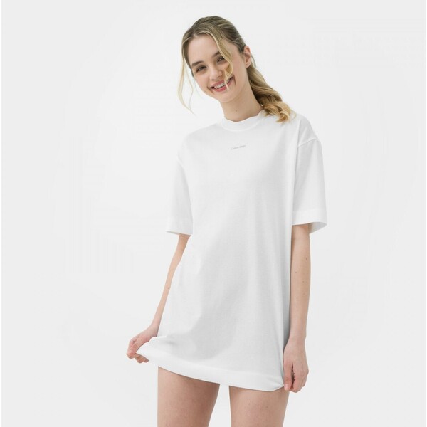 Calvin Klein Sukienka shirtowa mini CALVIN KLEIN WOMEN 00GWS3D902 - biała