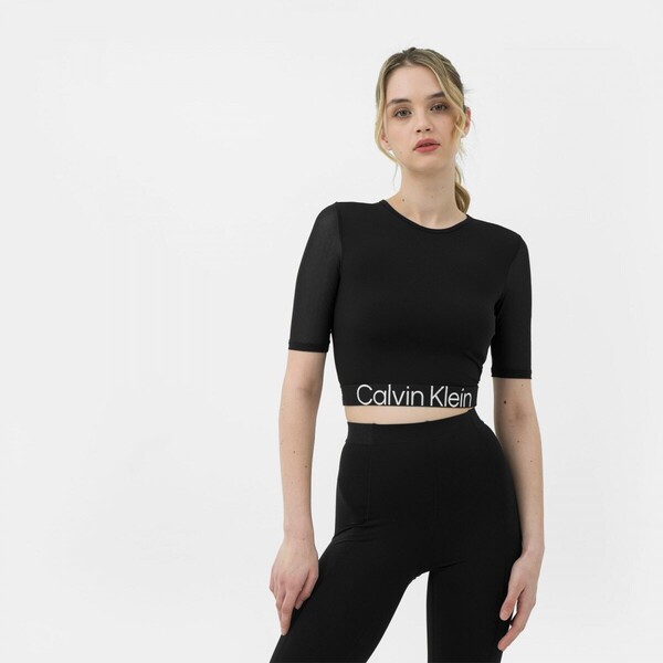 Calvin Klein Damska koszulka treningowa CALVIN KLEIN WOMEN 00GWS3K116 - czarna