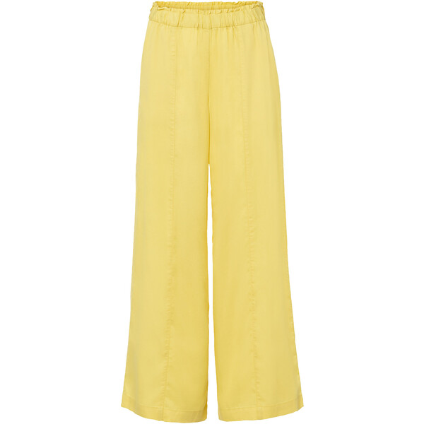 Bonprix Szerokie spodnie z tencelu kremowy żółty