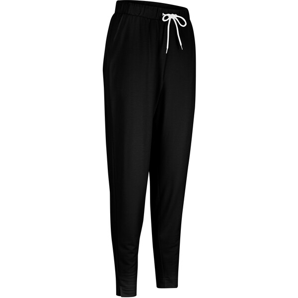 Bonprix Lekkie spodnie sportowe z gumką, z wiskozy czarny