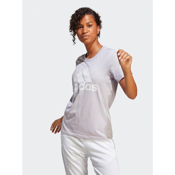 adidas T-Shirt Essentials Logo T-Shirt IC0633 Fioletowy Regular Fit