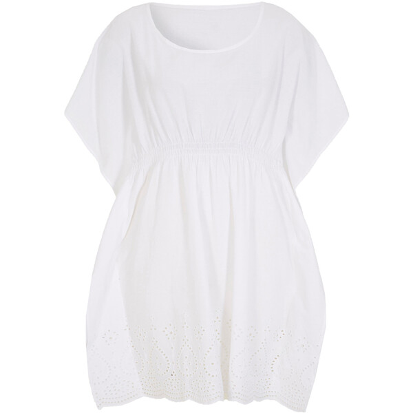 Bonprix Sukienka plażowa tunikowa biały
