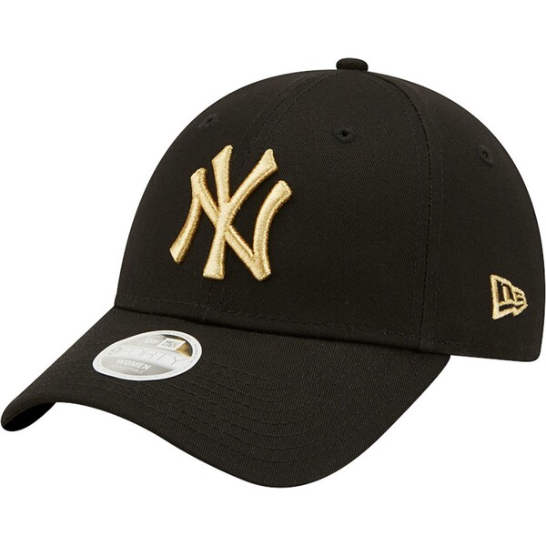Damska czapka z daszkiem NEW ERA WMNS METALLIC LOGO 9FORTY NEW YORK YANKEES - czarna