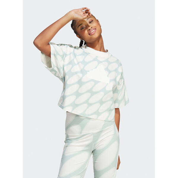 adidas T-Shirt Marimekko Future Icons 3-Stripes T-Shirt HR8174 Biały Loose Fit