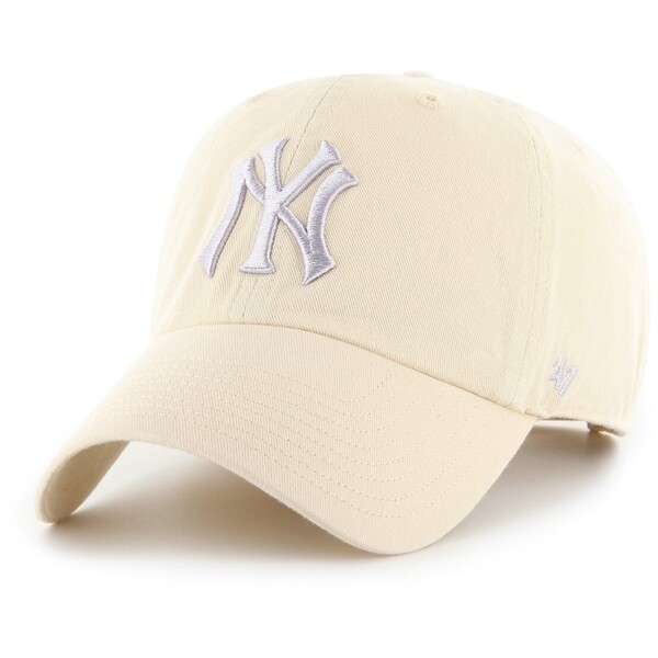 47 BRAND Czapka z daszkiem uniseks 47 Brand MLB New York Yankees Clean Up - kremowa