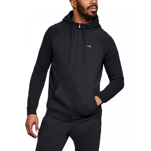 Męska bluza treningowa UNDER ARMOUR RIVAL FLEECE FZ HOODIE - czarna