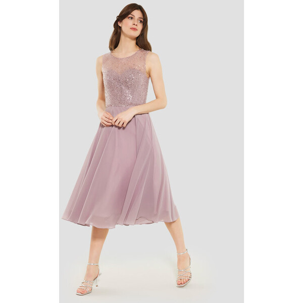 Swing Sukienka koktajlowa 5AF09900 Różowy Regular Fit