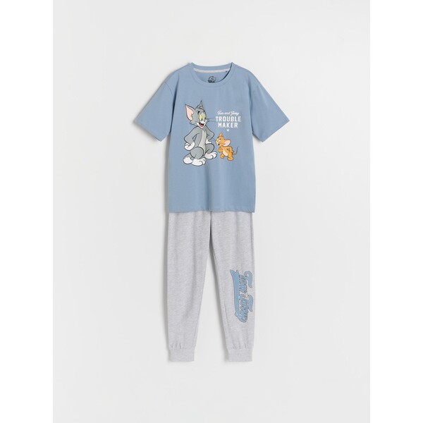 Reserved Bawełniana piżama Tom & Jerry 7703W-55X