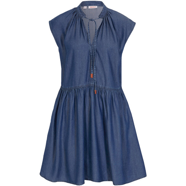 Bonprix Sukienka tunikowa dżinsowa TENCEL™ Lyocell niebieski denim