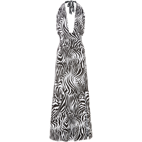 Bonprix Sukienka z dżerseju biało-czarny w paski zebry
