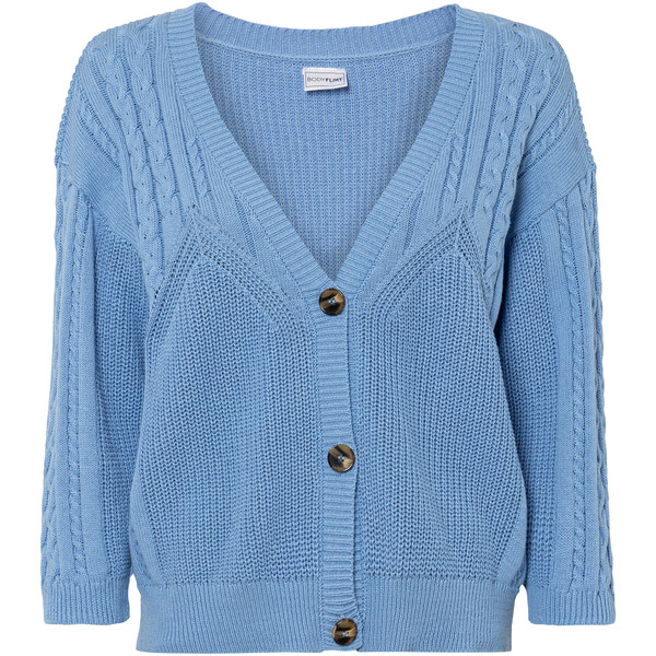 Bonprix Sweter rozpinany jasnoniebieski