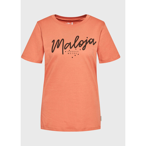 Maloja T-Shirt Vogelbeerem 34403-1-8583 Pomarańczowy Regular Fit