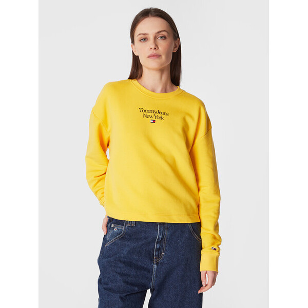 Tommy Jeans Bluza Essential DW0DW14851 Żółty Regular Fit