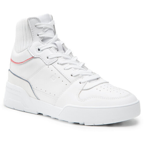 Tommy Hilfiger Sneakersy High Cut Basket Sneaker FW0FW06522 Biały