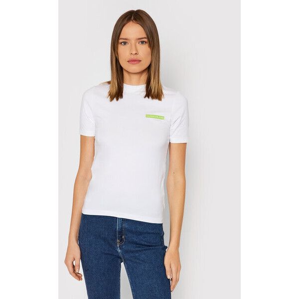 Calvin Klein Jeans T-Shirt J20J217295 Biały Regular Fit