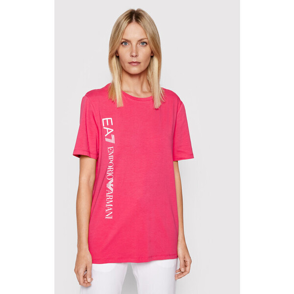 EA7 Emporio Armani T-Shirt 3LTT09 TJCRZ 1410 Różowy Relaxed Fit