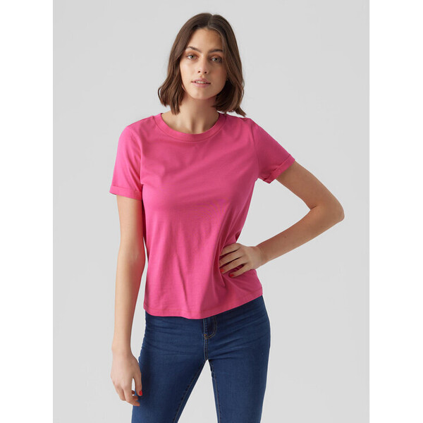 Vero Moda T-Shirt Paula 10243889 Różowy Regular Fit