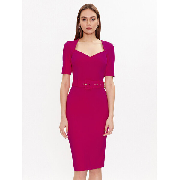 Rinascimento Sukienka koktajlowa CFC0112555003 Różowy Slim Fit