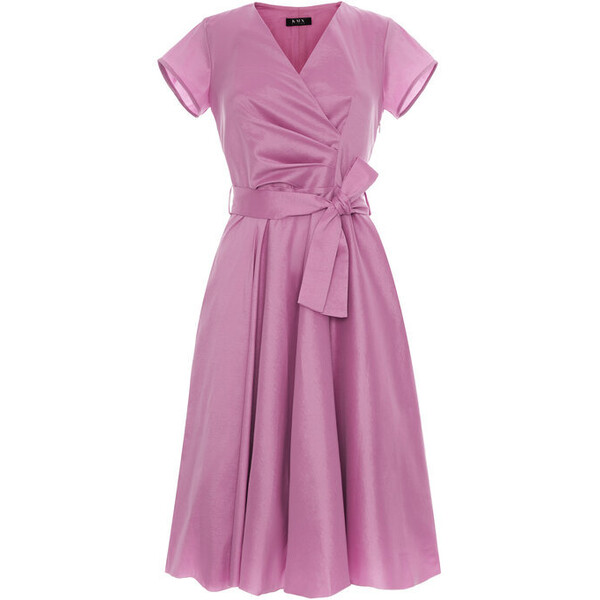 KMX Fashion Sukienka koktajlowa 919310024 Różowy Flare Fit