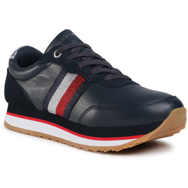 Tommy Hilfiger Sneakersy Tommy Tape Sneaker FW0FW04997 Granatowy