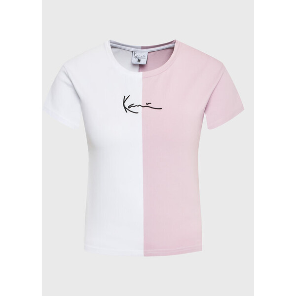 Karl Kani T-Shirt Small Signature 6130861 Różowy Slim Fit