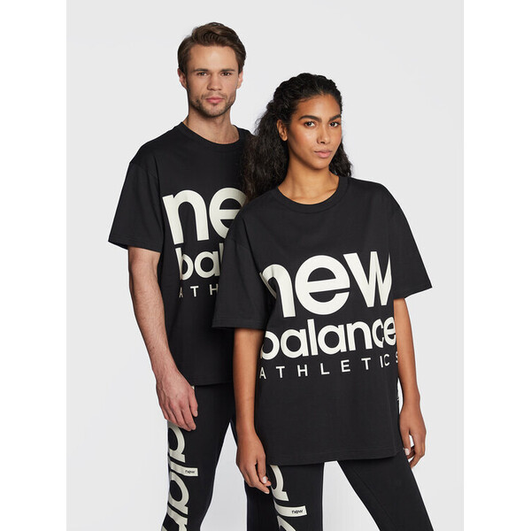 New Balance T-Shirt Unisex Athletics UT23505 Czarny Oversize