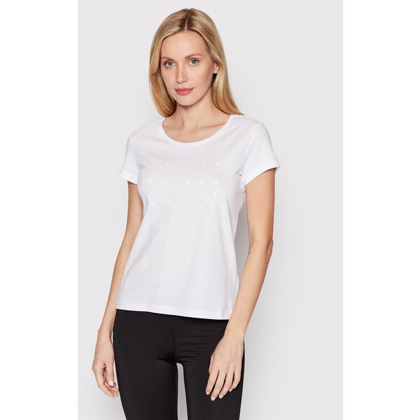 4F T-Shirt H4L22-TSD013 Biały Regular Fit