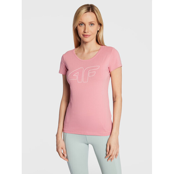 4F T-Shirt H4Z22-TSD353 Różowy Regular Fit