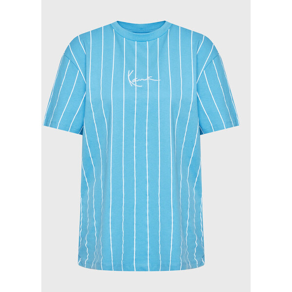 Karl Kani T-Shirt Small Pinstripe 6130913 Niebieski Relaxed Fit
