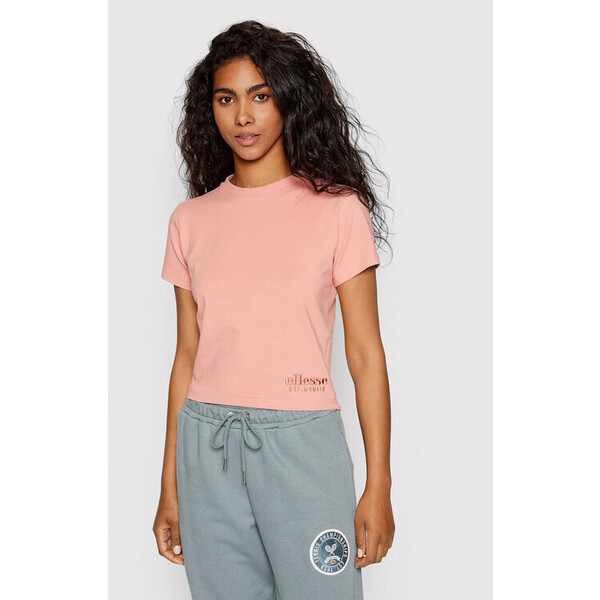 Ellesse T-Shirt Dropper Crop SGM14157 Różowy Regular Fit