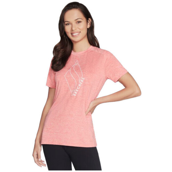 T-Shirt Skechers Diamond Blissful Tee Różowy Regular Fit