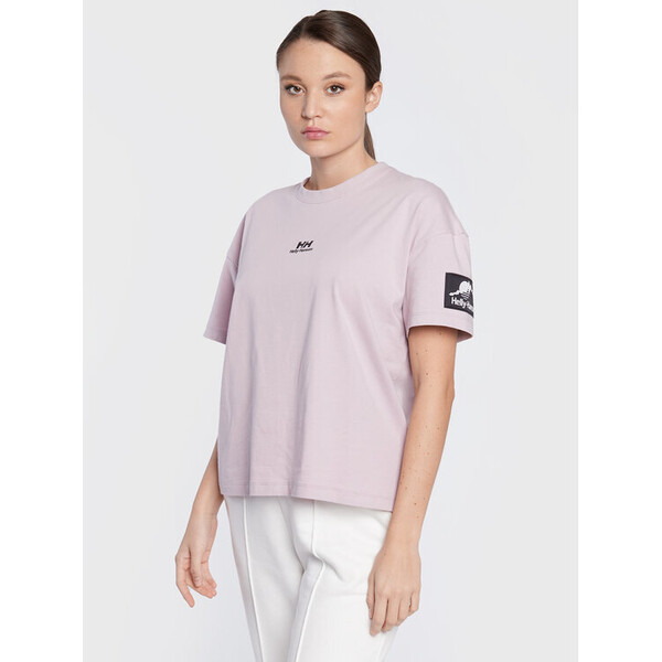 Helly Hansen T-Shirt Yu Patch 53781 Fioletowy Relaxed Fit