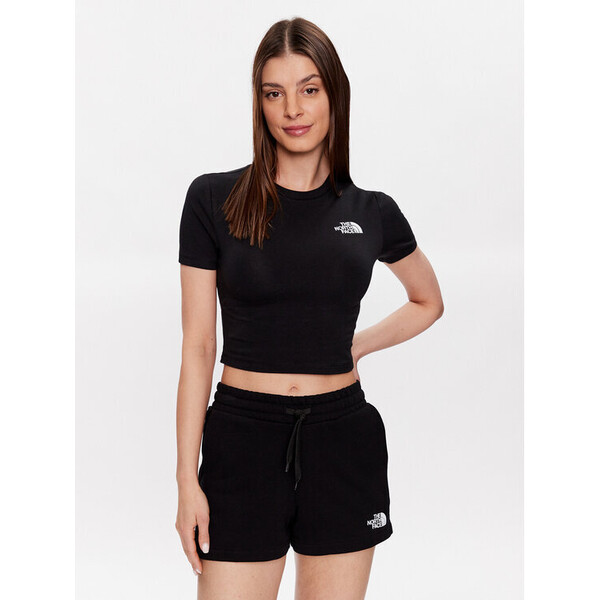 The North Face T-Shirt NF0A55AO Czarny Cropped Fit