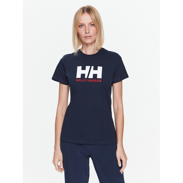 Helly Hansen T-Shirt Logo 34112 Granatowy Regular Fit