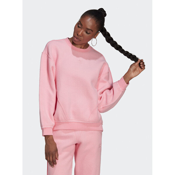 adidas Bluza Cozy Loungewear Sweatshirt HL9128 Różowy Loose Fit