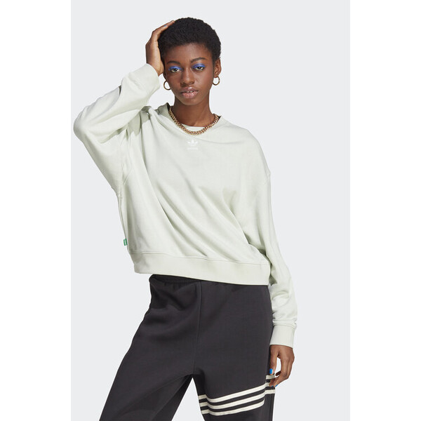 adidas Bluza Essentials+ Made with Hemp Sweatshirt IC1823 Zielony Loose Fit