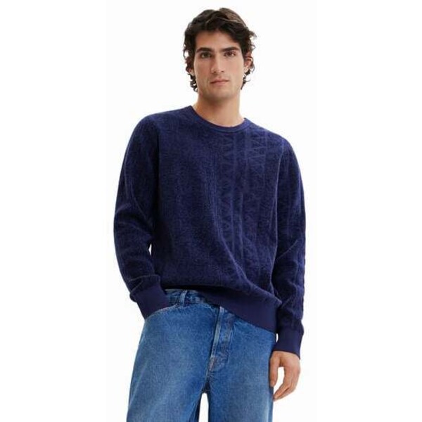 Desigual Sweter z dzianiny żakardowej 23SMJF115000