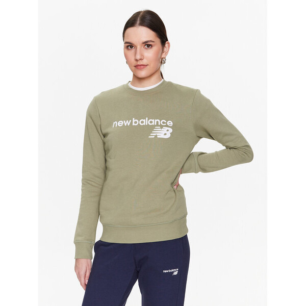 New Balance Bluza Classic Core WT03811 Zielony Relaxed Fit