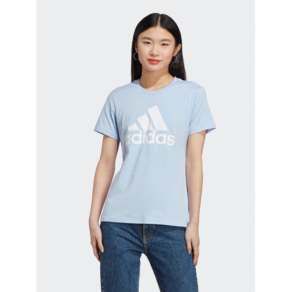 adidas T-Shirt Essentials Logo T-Shirt IC0637 Niebieski Regular Fit