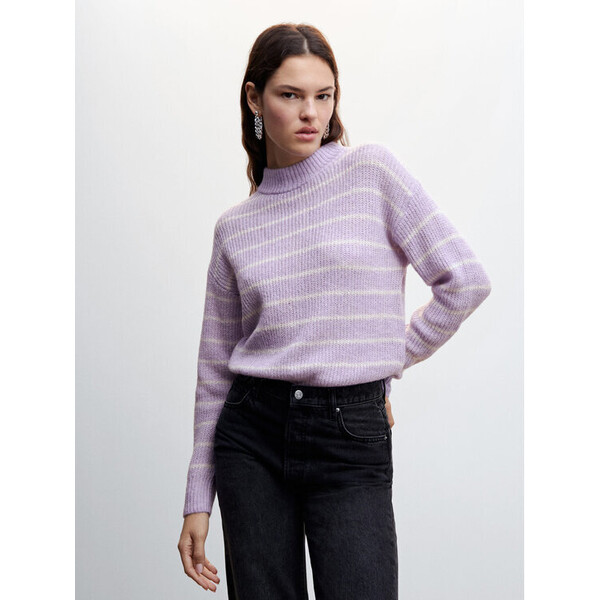 Mango Sweter Josep 47091264 Fioletowy Relaxed Fit
