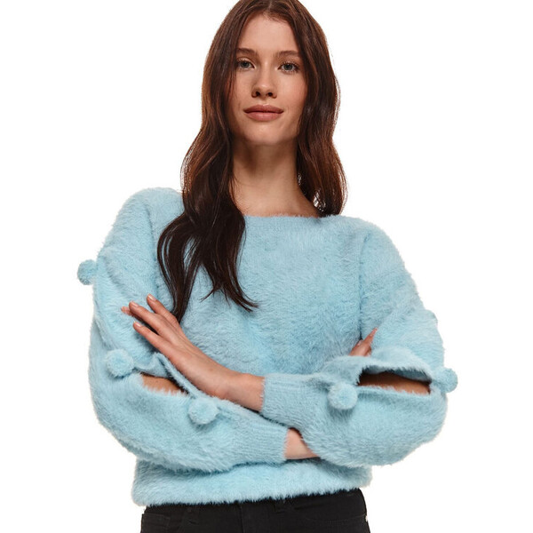 Top Secret Sweter SSW3318BL Niebieski Loose Fit