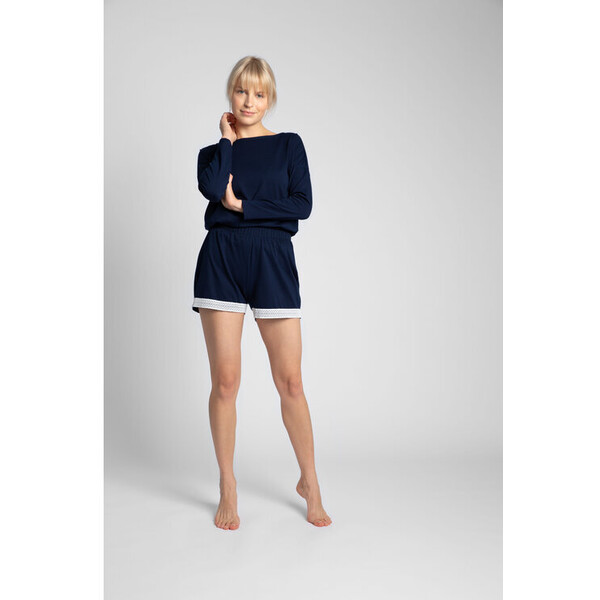 LaLupa Szorty piżamowe LA042 Granatowy Comfortable Fit