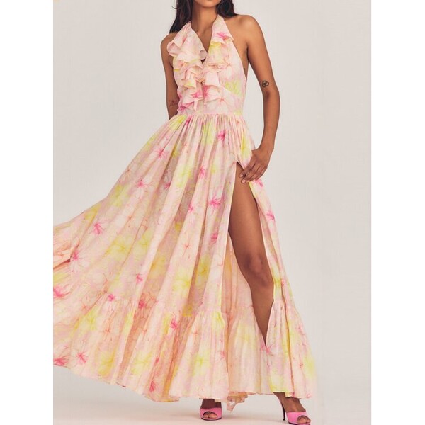 Love Shack Fancy Sukienka letnia D1588-1146 LBTEA Różowy Regular Fit
