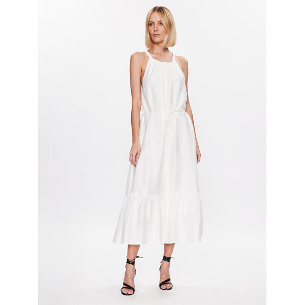 Bruuns Bazaar Sukienka letnia Cyclamen Cate BBW3297 Biały Regular Fit