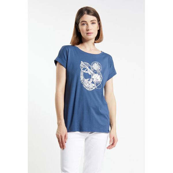 Monnari T-Shirt TSHA210-K012 Niebieski Regular Fit