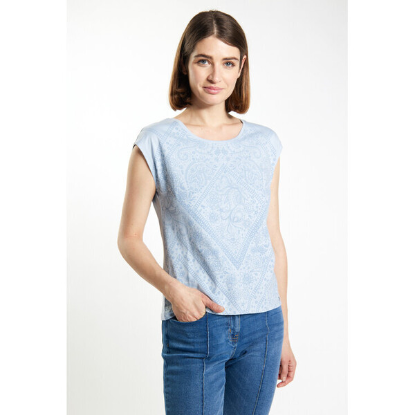 Monnari T-Shirt TSH0392-K011 Niebieski Regular Fit